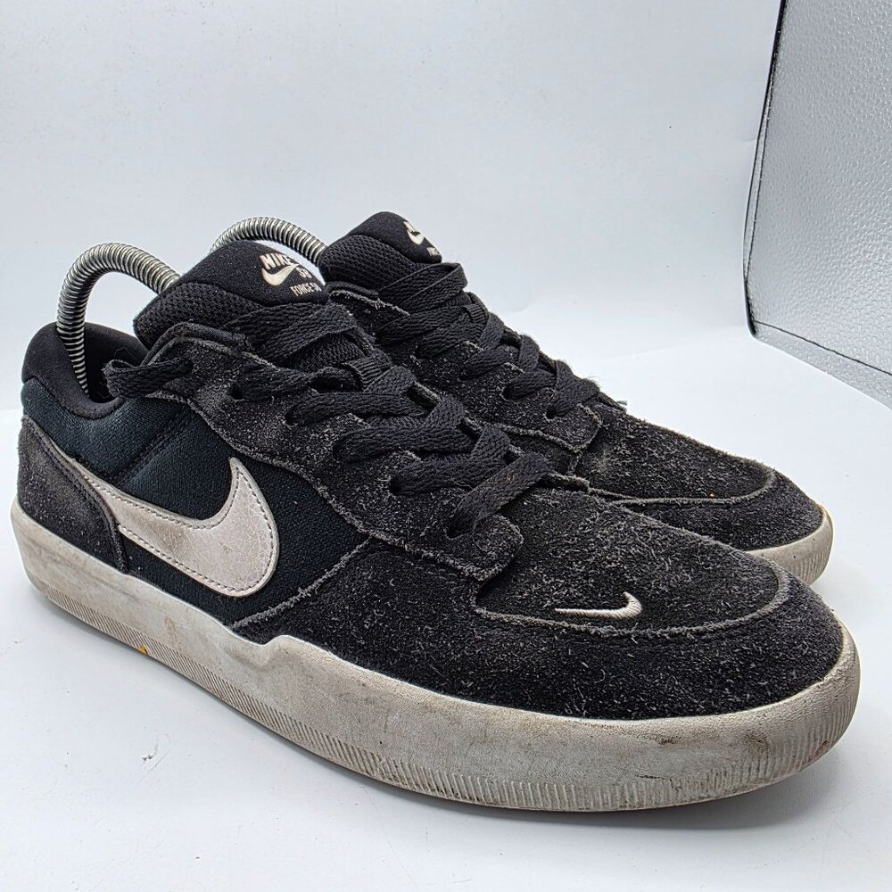 Nike SB Force 58 Men Size 7 Black White Skateboard Skate Shoes CZ2959-001